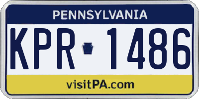 PA license plate KPR1486