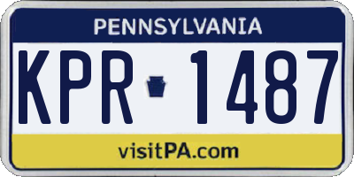 PA license plate KPR1487