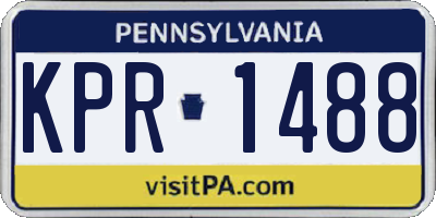 PA license plate KPR1488