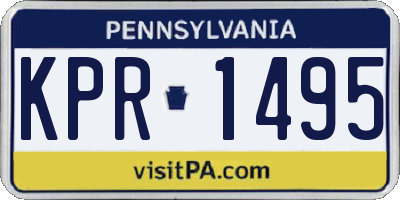 PA license plate KPR1495