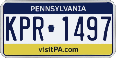 PA license plate KPR1497