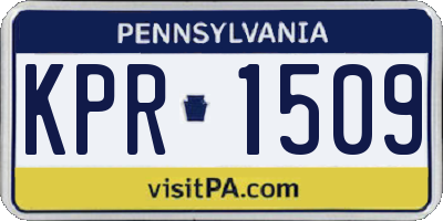 PA license plate KPR1509