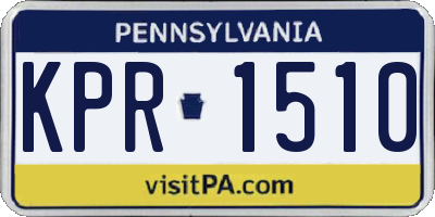 PA license plate KPR1510