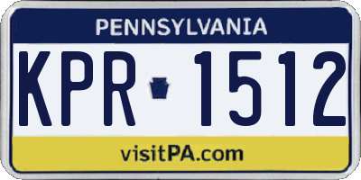 PA license plate KPR1512