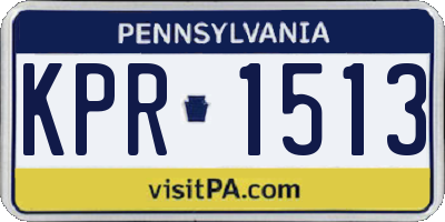 PA license plate KPR1513