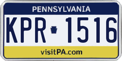 PA license plate KPR1516