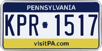 PA license plate KPR1517