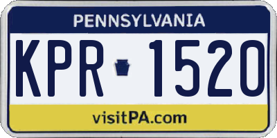 PA license plate KPR1520