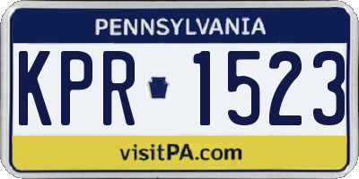 PA license plate KPR1523