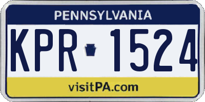 PA license plate KPR1524