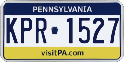 PA license plate KPR1527