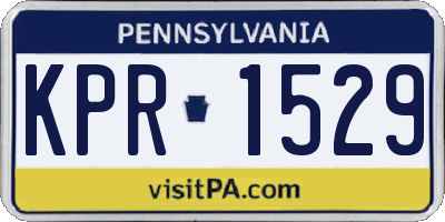 PA license plate KPR1529