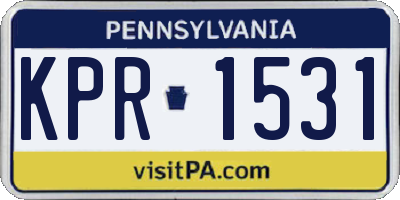 PA license plate KPR1531