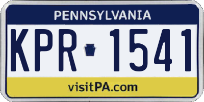 PA license plate KPR1541