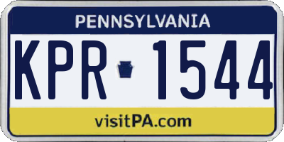 PA license plate KPR1544