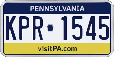 PA license plate KPR1545