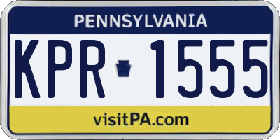 PA license plate KPR1555