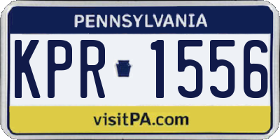 PA license plate KPR1556