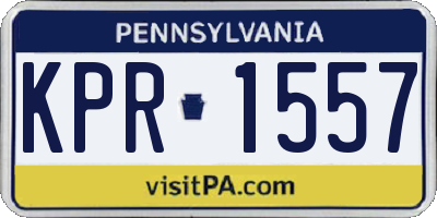 PA license plate KPR1557