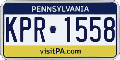 PA license plate KPR1558
