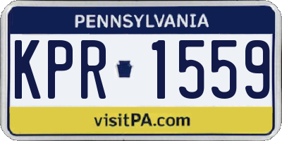 PA license plate KPR1559