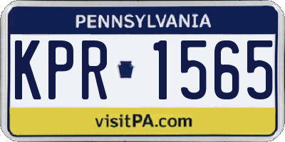 PA license plate KPR1565