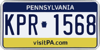 PA license plate KPR1568