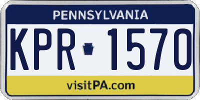 PA license plate KPR1570