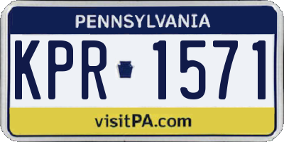 PA license plate KPR1571