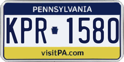 PA license plate KPR1580