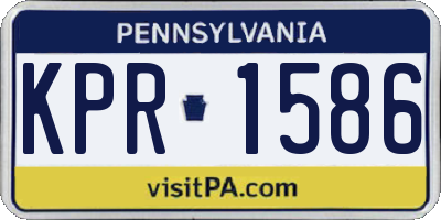 PA license plate KPR1586