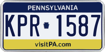 PA license plate KPR1587