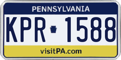 PA license plate KPR1588