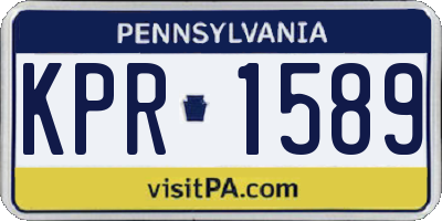PA license plate KPR1589
