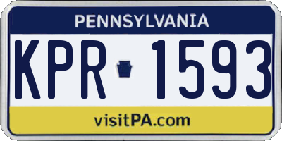 PA license plate KPR1593