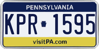 PA license plate KPR1595