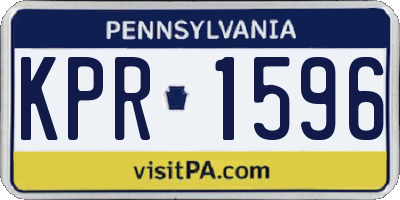 PA license plate KPR1596