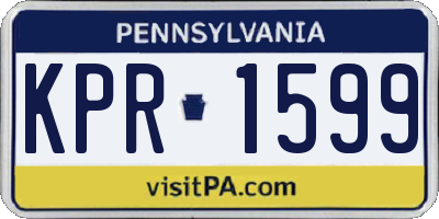 PA license plate KPR1599
