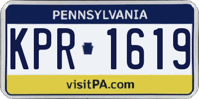 PA license plate KPR1619