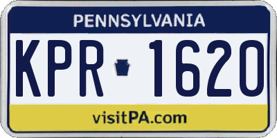 PA license plate KPR1620