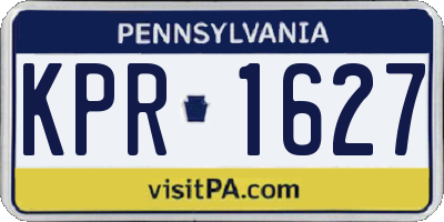 PA license plate KPR1627