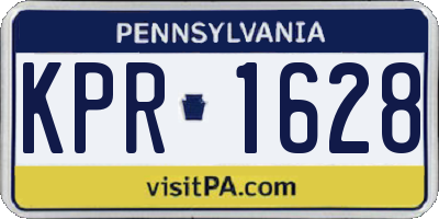 PA license plate KPR1628