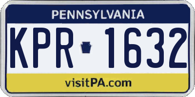 PA license plate KPR1632