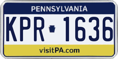 PA license plate KPR1636