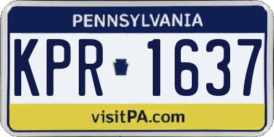 PA license plate KPR1637