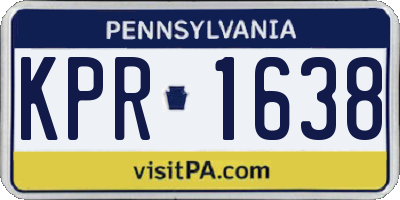 PA license plate KPR1638
