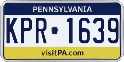 PA license plate KPR1639