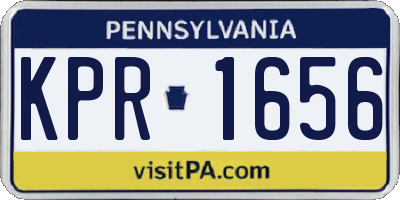 PA license plate KPR1656