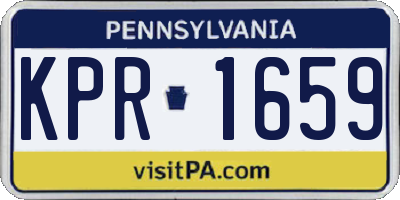 PA license plate KPR1659