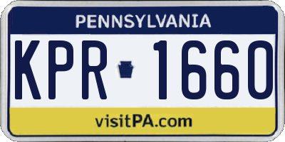 PA license plate KPR1660